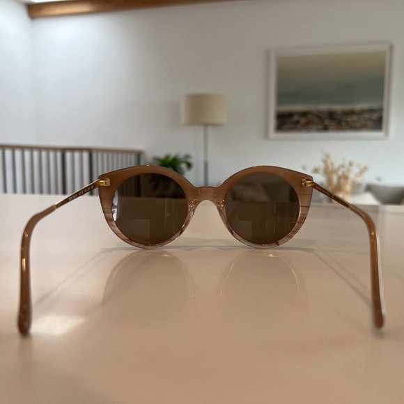 Illesteva Palm Beach Cat Eye Sunglasses, Peach/Brown, One Size